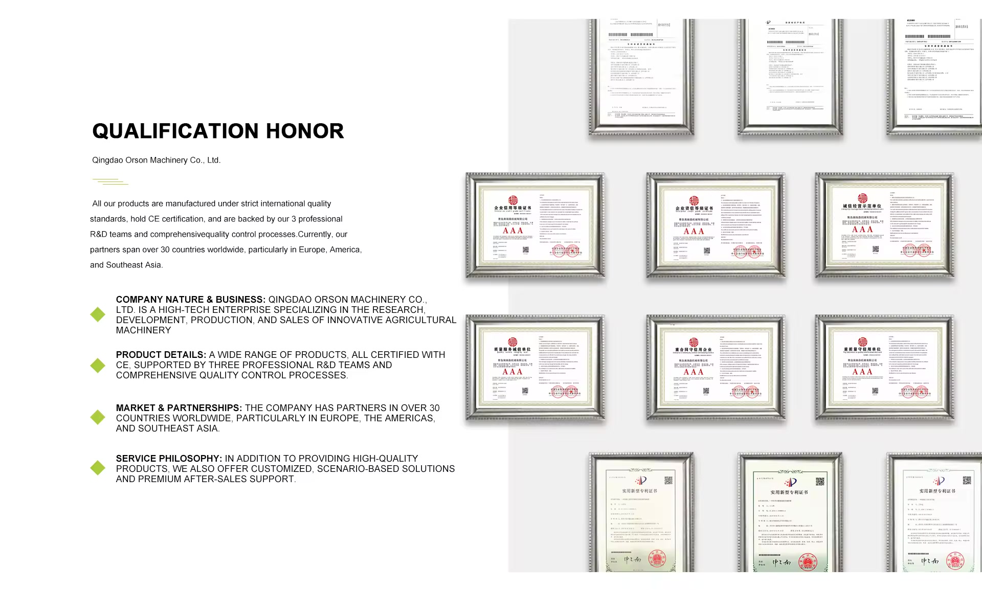 Qualifications and honors